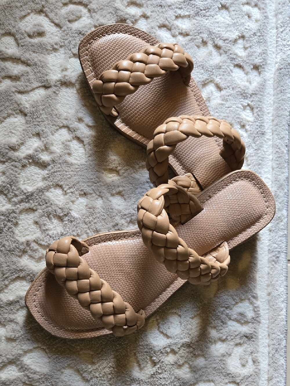 DV Dolce Vita Jocee Double Band Strap Braided Sandal 8 Lightweight Travel Beach